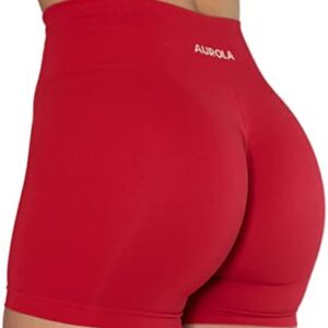 AUROLA Dream Collection Workout Shorts for Women High Waist Seamless Scrunch Athletic Running Gym Yoga Active Shorts Black