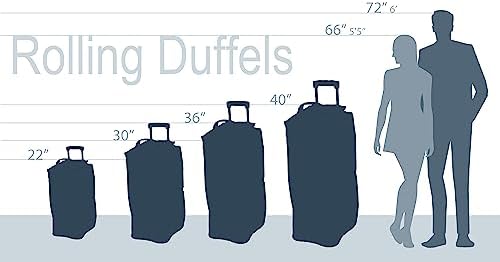 Rockland Rolling Duffel Bag, Navy, 40-Inch - Image 7