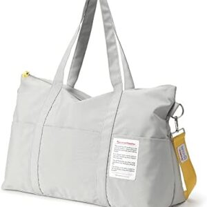 Weekender Bags for Women, Scandihome Travel Duffel Bags with Trolly Sleeve, Shoulder Carry on Overnight Bag Foldable GYM Bag Crossbody Bag with Adjustable Strap for Travelling, Sports, Hospital