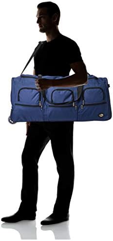 Rockland Rolling Duffel Bag, Navy, 40-Inch - Image 8