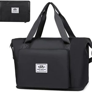 ZGWJ Travel Duffed Tote Bag, Waterproof Fold-able and Expandable Weekender Bag for Swim Sports Gym Bag
