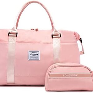 LOVEVOOK Weekender Bag for Women Cute Travel Tote Bag Gym Duffel Bag with Toiletry Bag Carry On Bag Overnight Bag with Wet Pocket Hospital Bag for Labor and Delivery Medium