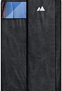 MISSLO 43" Heavy Duty Hanging Garment Bags for Travel Suit Bag for Men Waterproof Oxford Fabric Suit Cover for Traveling Monogrammed Closet Clothes Storage, Black