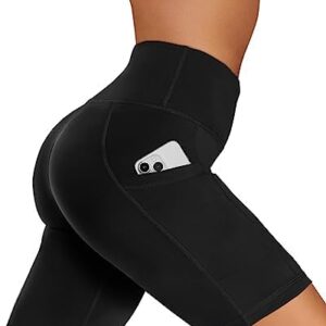 GAYHAY Biker Shorts with Pockets for Women – High Waisted Tummy Control Soft Workout Shorts for Yoga Athletic Running