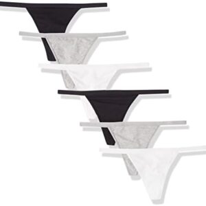 Amazon Essentials Women's Cotton Thong String Underwear, Pack of 6
