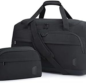 Duffle Bag for Travel,BAGSMART Carry on Weekender Overnight Bag,Travel Duffel with Toiletry Bag,Shoe (Black,38L)