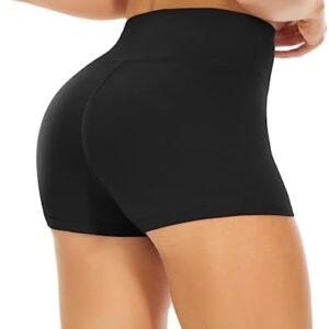GAYHAY Workout Yoga Shorts for Women, 3 Inches High Waisted Soft Spandex Biker Shorts Women Dance Volleyball Booty Shorts