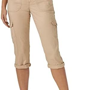 Lee Women's Relaxed Fit Austyn Knit Waist Cargo Capri Pant