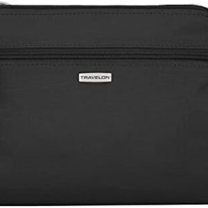 Travelon Women's Classic Convertible Crossbody & Waist Pack, Black, 8 x 7 x 2