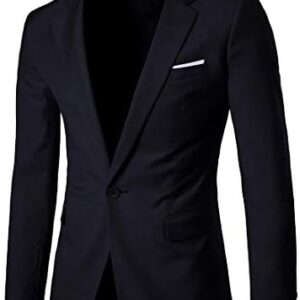 Cloudstyle Mens Casual Sport Coat 1 Button Suit Blazer Slim Fit Daily Lightweight Jackets