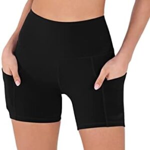 ODODOS Women's Tummy Control Yoga Shorts 2.0 with Pockets High Waist Athletic Workout Shorts-5" / 8" Inseam
