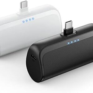 [2 Packs] Small Portable Charger 5200mAh, PD Fast Charging USB C Power Bank, Cordless Android Phone Charger Battery Pack Compatible with Samsung Galaxy S23/S22/S20, Moto, LG, Google Pixel etc.