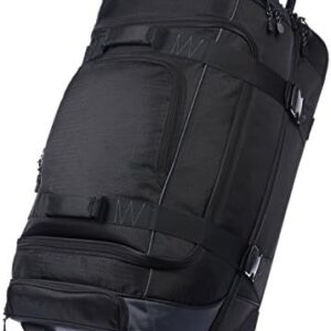 Amazon Basics Ripstop Wheeled Duffel, Telescoping Handle, 30", Black