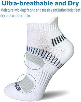 BERING Women's Athletic Cushioned Ankle Running Socks (6 Pack) - Image 5