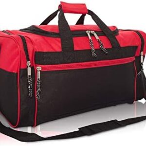DALIX 21" Blank Sports Duffle Bag Gym Bag Travel Duffel Adjustable Strap in Green