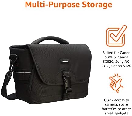 Amazon Basics Gadget Messenger Bag, Medium, Black - Image 2
