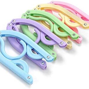 10 Pcs Plastic Travel Hangers - Portable Folding Clothes Hangers Travel Accessories Foldable Clothes Drying Rack for Travel