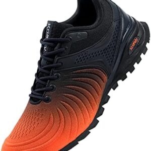 Kricely Men's Walking Shoes Breathable Lightweight Fashion Sneakers Non Slip Sport Gym Jogging Trail Running Shoes