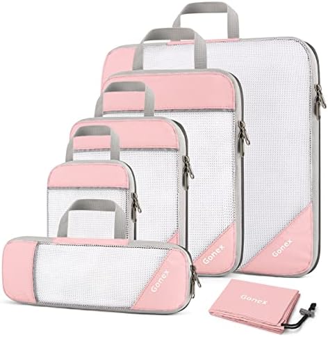 Compression Packing Cubes, Gonex Extensible Storage Mesh Bags Organizers