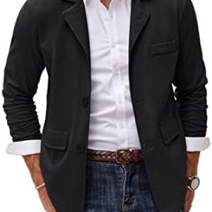 COOFANDY Men's Linen Cotton Casual Suits Blazer Jackets Lightweight Sports Coats
