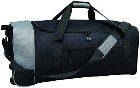 Travelers Club Xpedition Rolling Travel Duffel Bag, Black, 30-Inch