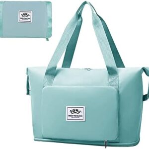ZGWJ Travel Duffed Tote Bag, Waterproof Fold-able and Expandable Weekender Bag for Swim Sports Gym Bag