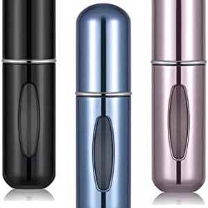 VIGOR PATH Portable Mini Refillable Perfume/Cologne Atomizer Bottle - great for travel, parties and events - Travel & toiletry accessory great for both men and women - 5ml/0.2oz - Variety Pack of 3