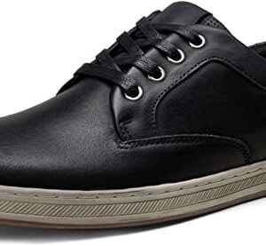 Jousen Men's Fashion Sneakers Leather Retro Casual Shoes for Men Breathable Dress Mens Sneakers