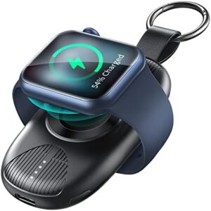 Portable Charger, 1000mAh Magnetic Keychain Wireless Power Bank for iWatch with 4 LED Indicators, Apple Watch Accessories Compatible for All Apple Watch Series