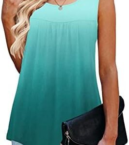 TECREW Womens Sleeveless Active Tank Tops Ruffle Loose Tunic Blouse Shirt