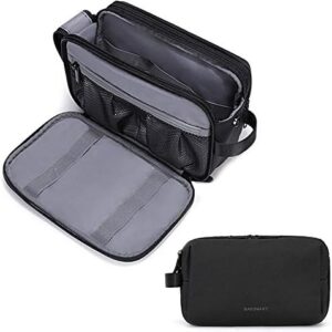 BAGSMART Toiletry Bag for Men, Travel Toiletry Organizer Dopp Kit Water-resistant Shaving Bag for Toiletries Accessories, Black