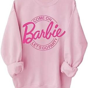 RFBIQI Come On Let's Go Party Sweatshirt Women Trendy Girls Shirt Cute Bachelorette Pullover Fall Casual Holiday Tops