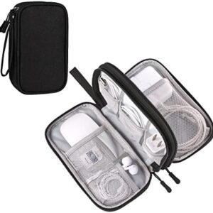 Bevegekos Tech Organizer Travel Case, Carrying Tech Kit for Electronics and Accessories (Medium, Black)