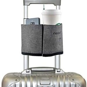 riemot Luggage Travel Cup Holder Free Hand Drink Caddy - Hold Two Coffee Mugs - Fits Roll on Suitcase Handles - Gifts for Flight Attendants Travelers Accessories