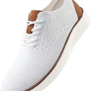 VILOCY Men's Mesh Dress Sneakers Oxfords Business Casual Walking Shoes Tennis Comfortable