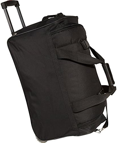Rockland Rolling Duffel Bag, Black, 22-Inch