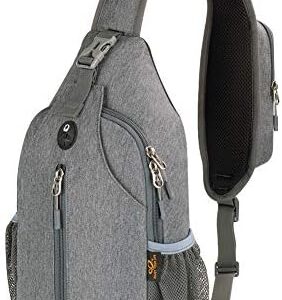 WATERFLY Crossbody Sling Backpack Sling Bag Travel Hiking Chest Bag Daypack