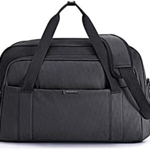Gym Bag for Men Women, BAGSMART 40L Sports Travel Duffle Bag with Shoe Bag, Carry On Weekender Bag with Wet Pocket, Overnight Bag with Multiple Pockets for Gym, Traveling(Black)