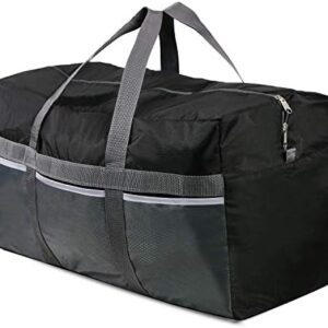 REDCAMP Extra Large Duffle Bag Lightweight, 96L Water Resistant Travel Duffle Bag Foldable for Men Women, Black