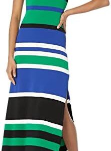 The Drop Women's Gabriela High-Neck Cut-In A-Line Side Slit Maxi Sweater Dress