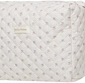 YSONG Makeup Cosmetic Bag ,Cotton Large Travel Organizer Toiletry Bag for Women for Toiletries Accessories Brushes