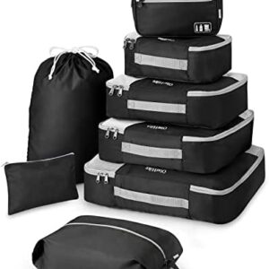 OlarHike 8 Set Packing Cubes for Travel, Luggage Organizer Bags for Travel Accessories Travel Essentials, Travel Cubes for Carry on Suitcases