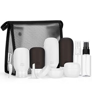 Morfone 13 Pack Travel Bottles Leakproof Travel Containers for Toiletries TSA Approved Silicone Travel Accessories Squeezable Refillable 2oz 3oz for Cosmetic Shampoo Conditioner Lotion (BPA Free)