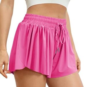 AUTOMET Women‘s 2 in 1 Flowy Running Shorts Casual Summer Athletic Shorts
