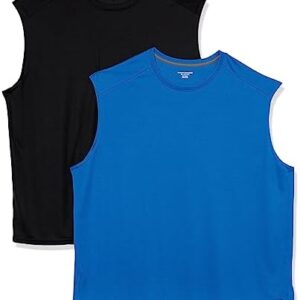 Amazon Essentials Men's Performance Tech Muscle Tank T-Shirt, Pack of 2