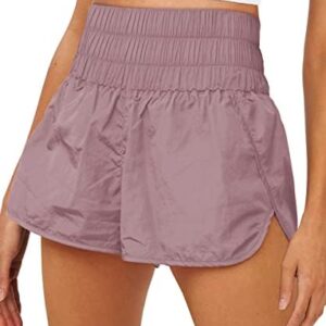 AUTOMET Womens High Waisted Athletic Shorts Elastic Casual Summer Running Shorts Quick Dry Gym Workout Shorts