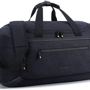 Travel bag, BAGSMART 53L Large Business Duffle Bag for Men, Gym Sports Bag with Shoe Bag, Weekender Overnight Bag with Multiple Pockets for Travel Essentials, Sports, Traveling(Black)