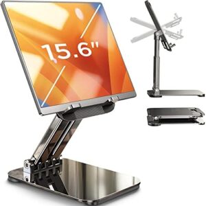 LISEN for iPad Stand Holder Adjustable Tablet Stand for Desk, Portable Monitor Stand Tablet Holder Travel Must Haves iPad Pro Holder Travel Essentials for Tablets/Portable Monitor/PS/Switch 4.7"-15.6"