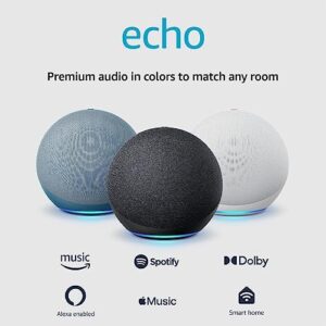 Echo (latest release) | Upgrade any room with premium rich, HD sound plus Alexa and smart home hub | Charcoal