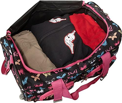 Rockland Rolling Duffel Bag, Black, 22-Inch - Image 2